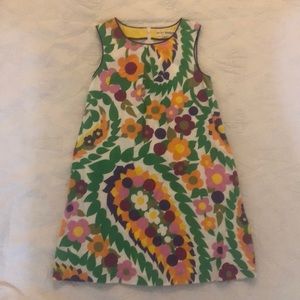 Mini Boden Floral Linen Dress. Size 7-8.